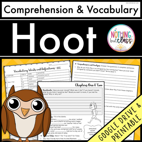 Hoot | Comprehension and Vocabulary