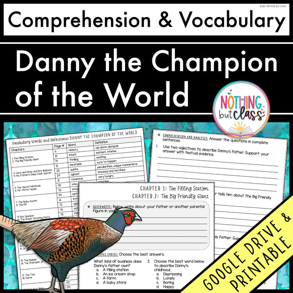 Danny the Champion of the World | Comprehension and Vocabulary