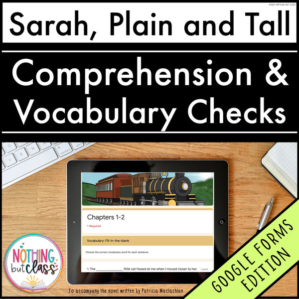 Sarah, Plain and Tall | Google Forms Edition | Novel Study