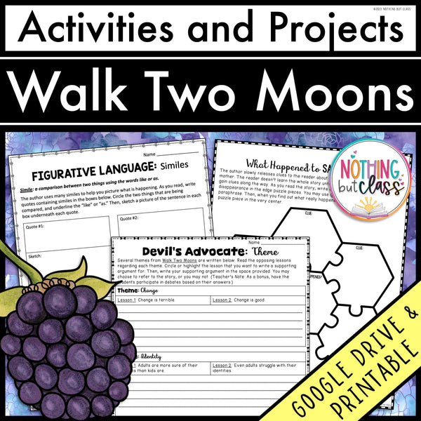 Walk Two Moons | Activities and Projects