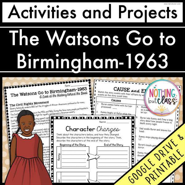 The Watsons Go to Birmingham - 1963 | Activities and Projects