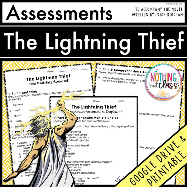 The Lightning Thief - Tests | Quizzes | Assessments