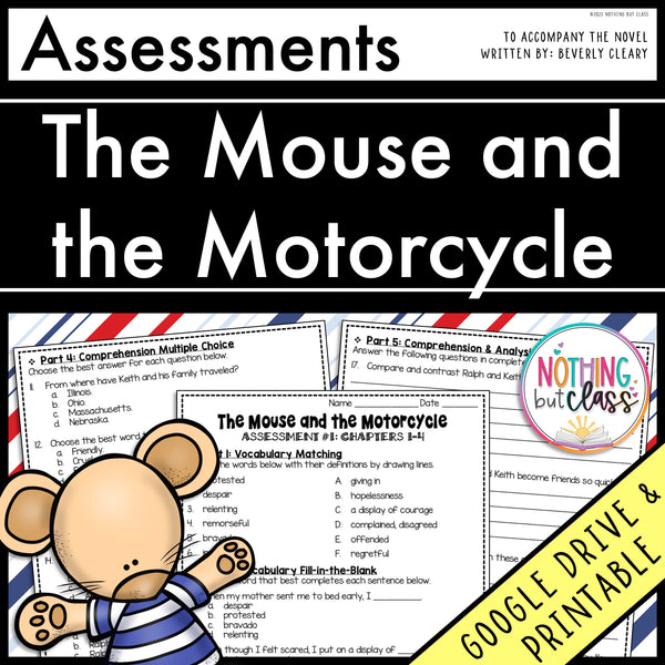 The Mouse and the Motorcycle - Tests | Quizzes | Assessments