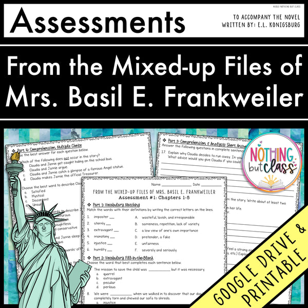 From the Mixed-up Files of Mrs. Basil E. Frankweiler - Tests | Quizzes | Assessments