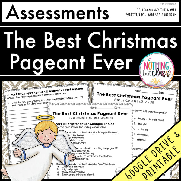 The Best Christmas Pageant Ever - Tests | Quizzes | Assessments