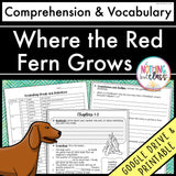 Where the Red Fern Grows | Comprehension and Vocabulary