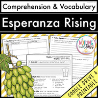 Esperanza Rising | Comprehension and Vocabulary