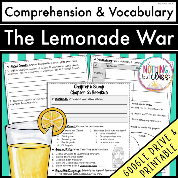 The Lemonade War | Comprehension and Vocabulary