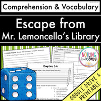 Escape from Mr. Lemoncello's Library | Comprehension and Vocabulary