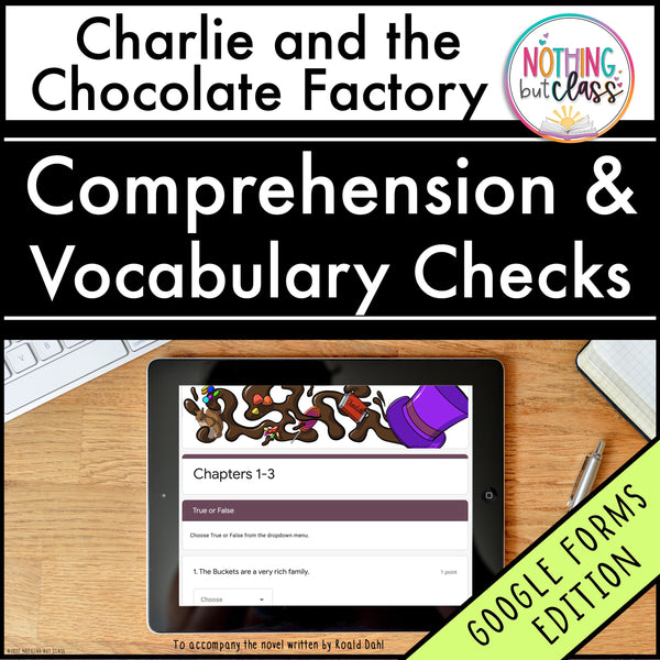 Charlie and the Chocolate Factory | Google Forms Edition | Novel Study
