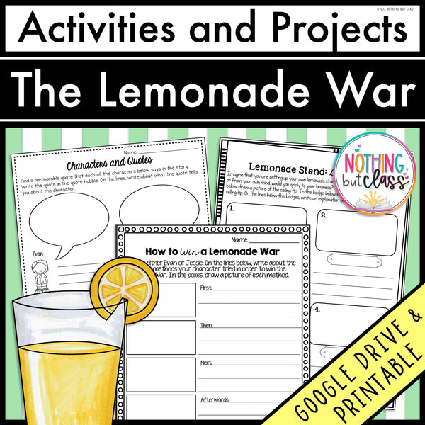 The Lemonade War | Activities and Projects