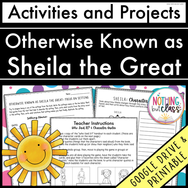 Otherwise Known as Sheila the Great | Activities and Projects